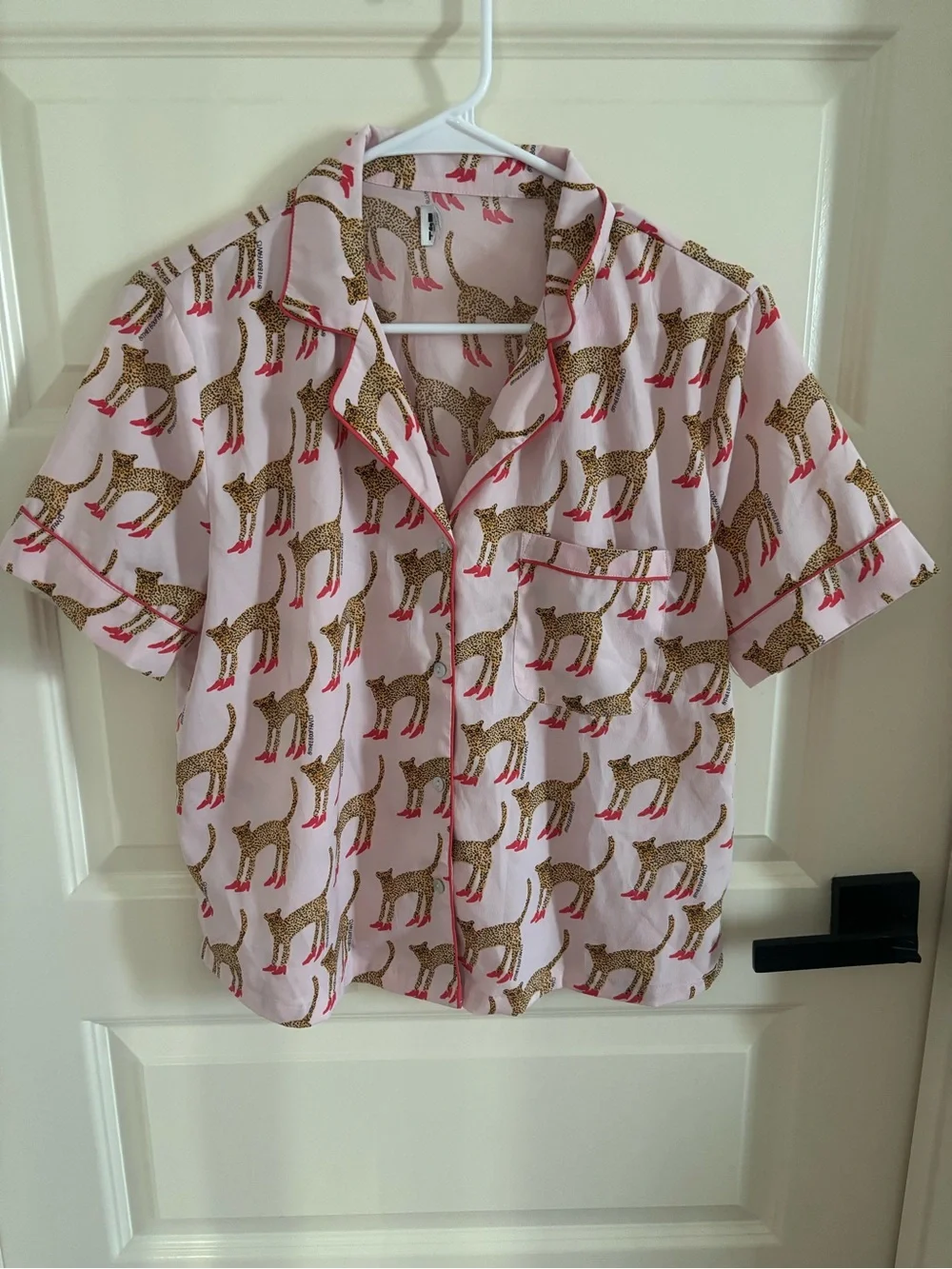 Bouffants & Broken Hearts Women’s Pink Cheetah Print Short Pajama Set